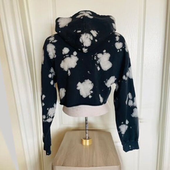 Wego Japan Crop Hoodie Sweatshirt Dip-Dyed Small - Picture 2 of 12